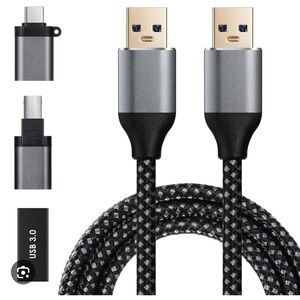 NWT USB Cable 3.0 USB Male 3.0 to USB Female 3.0, USB 3.0 Male to Type C Cable